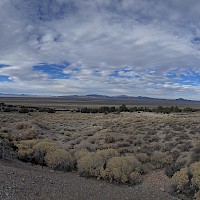 Lone Mountain Panoramic View of McEwen Mining's Goldbar Mine, and the Mount Hope Molybdenum Mine
